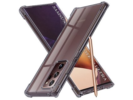 Techsuit - Shockproof Clear Silicone obal pre Samsung Galaxy Note 20 Ultra 4G / Note 20 Ultra 5G - dymovo čierny