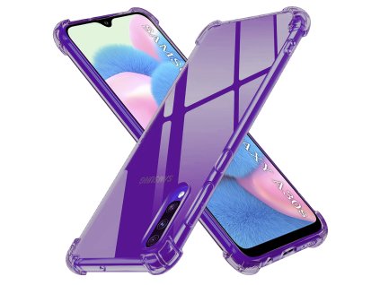Techsuit - Shockproof Clear Silicone obal pre Samsung Galaxy A30s / A50 / A50s - dymovo čierny