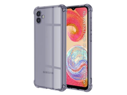 Techsuit - Shockproof Clear Silicone obal pre Samsung Galaxy A04e / M04 - dymovo čierny