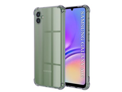 Techsuit - Shockproof Clear Silicone obal pre Samsung Galaxy A05 - dymovo čierny