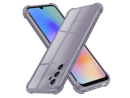 Techsuit - Shockproof Clear Silicone obal pre Samsung Galaxy A05s - dymovo čierny