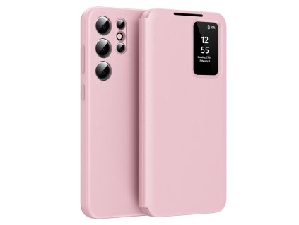 Techsuit - SmartView Series obal pre Samsung Galaxy S22 Ultra 5G - ružový
