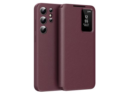 Techsuit - SmartView Series obal pre Samsung Galaxy S22 Ultra 5G - červený