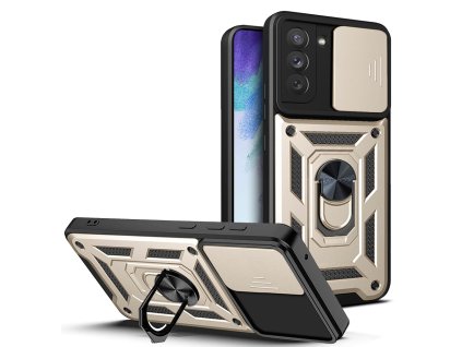Techsuit - CamShield Series kryt pre Samsung Galaxy S21 FE 5G - zlatý
