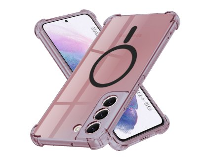 Techsuit - Shockproof Clear Silicone MagSafe kryt na Samsung Galaxy S21 Plus 5G - dymovo čierny