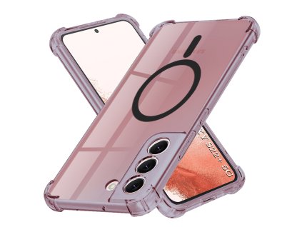 Techsuit - Shockproof Clear Silicone MagSafe kryt na Samsung Galaxy S22 Plus 5G - dymovo čierny