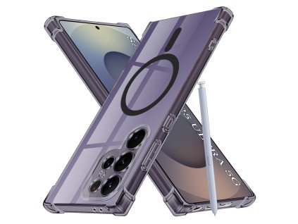 Techsuit - Shockproof Clear Silicone MagSafe kryt na Samsung Galaxy S25 Ultra - dymovo čierny