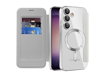 Techsuit - SmartMag Book puzdro na Samsung Galaxy S23 Plus - sivé