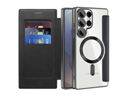Techsuit - SmartMag Book puzdro na Samsung Galaxy S25 Ultra - čierne