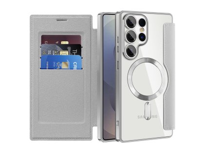 Techsuit - SmartMag Book puzdro na Samsung Galaxy S25 Ultra - sivé
