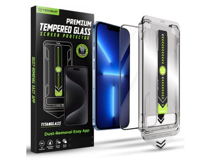 Techsuit - TitanGlass FullCover ochranné sklo pre iPhone 13 Pro Max / iPhone 14 Plus - čierne