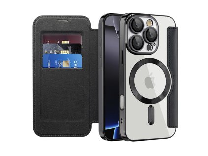 Techsuit - SmartMag Book puzdro na iPhone 16 Pro Max - čierne