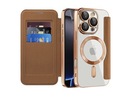 Techsuit - SmartMag Book puzdro na iPhone 16 Pro Max - hnedé