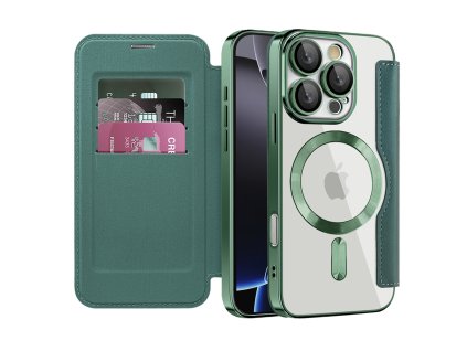 Techsuit - SmartMag Book puzdro na iPhone 16 Pro Max - zelené