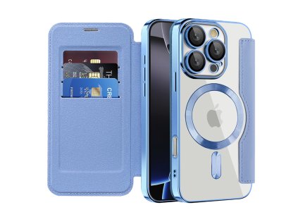 Techsuit - SmartMag Book puzdro na iPhone 16 Pro Max - svetlomodré