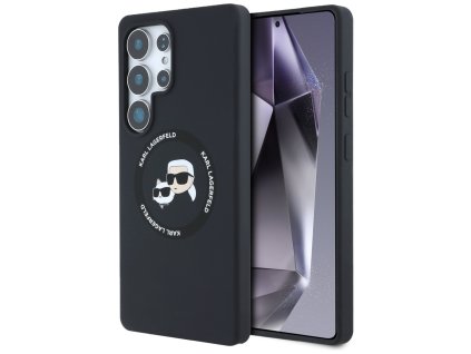 Karl Lagerfeld - Silicone Double Heads MagSafe kryt pre Samsung Galaxy S25 Ultra - čierny