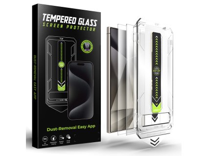 Techsuit - TitanGlass CrystalHD tvrdené sklo pre Samsung Galaxy S24 Ultra (2 ks, kompatibilné s odtlačkom prsta) - priehľadná
