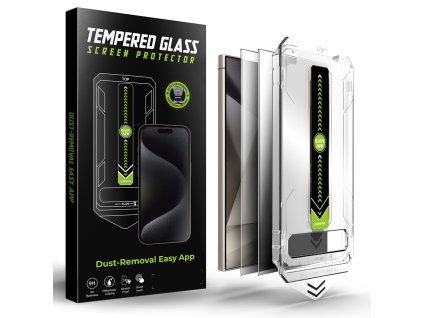Techsuit - TitanGlass CrystalHD tvrdené sklo pre Samsung Galaxy S24 Ultra (2 ks, kompatibilné s odtlačkom prsta) - privátna