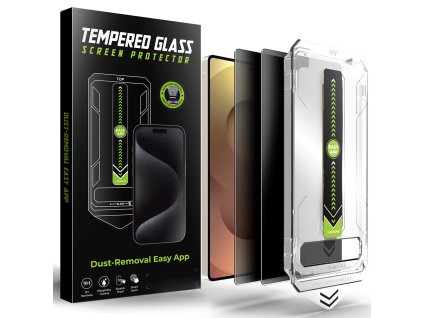 Techsuit - TitanGlass CrystalHD tvrdené sklo pre Samsung Galaxy S25 Ultra (2 ks, kompatibilné s odtlačkom prsta) - privátna