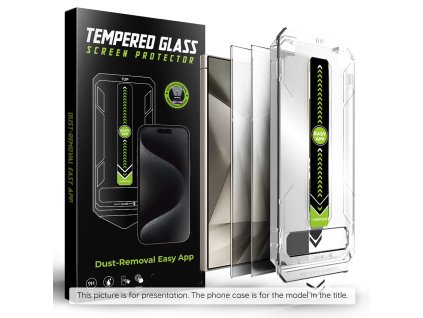 Techsuit - TitanGlass CrystalHD tvrdené sklo pre Samsung Galaxy S25 / Galaxy S24 (2 ks, kompatibilné s odtlačkom prsta) - privátna