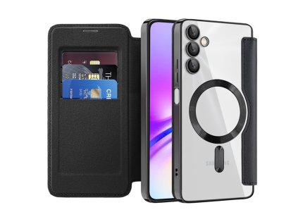 Techsuit - SmartMag Book flipové puzdro pre Samsung Galaxy A05s - čierne