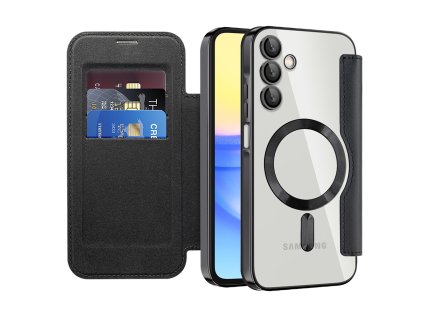Techsuit - SmartMag Book flipové puzdro pre Samsung Galaxy A15 4G / A15 5G - čierne