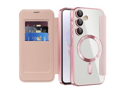 Techsuit - SmartMag Book flipové puzdro pre Samsung Galaxy A35 5G - ružové