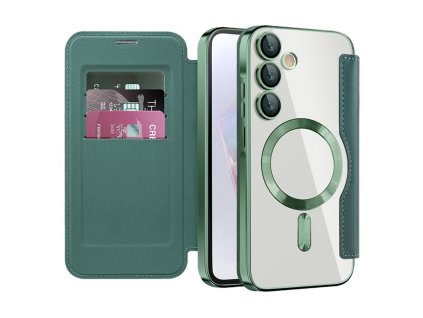 Techsuit - SmartMag Book flipové puzdro pre Samsung Galaxy A35 5G - zelené