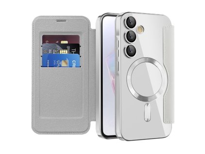 Techsuit - SmartMag Book flipové puzdro pre Samsung Galaxy A35 5G - sivé