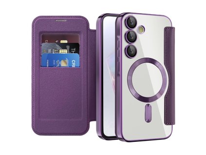 Techsuit - SmartMag Book flipové puzdro pre Samsung Galaxy A35 5G - fialové