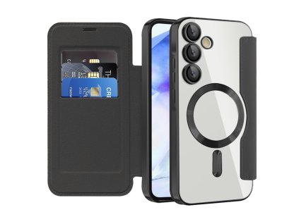 Techsuit - SmartMag Book flipové puzdro pre Samsung Galaxy A55 5G - čierne