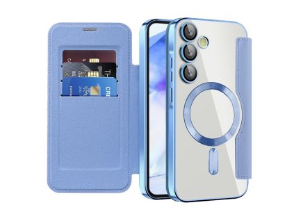 Techsuit - SmartMag Book flipové puzdro pre Samsung Galaxy A55 5G - svetlomodré
