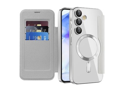 Techsuit - SmartMag Book flipové puzdro pre Samsung Galaxy A55 5G - sivé