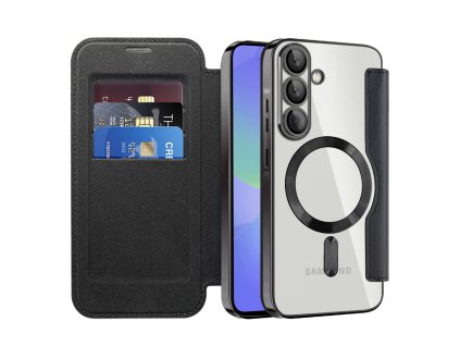 Techsuit - SmartMag Book flipové puzdro pre Samsung Galaxy A36 5G - čierne