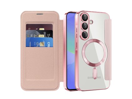 Techsuit - SmartMag Book flipové puzdro pre Samsung Galaxy A36 5G - ružové