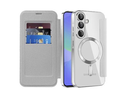 Techsuit - SmartMag Book flipové puzdro pre Samsung Galaxy A36 5G - sivé