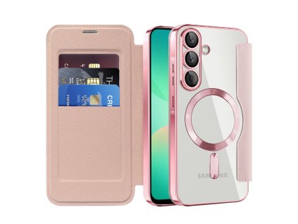Techsuit - SmartMag Book flipové puzdro pre Samsung Galaxy A26 5G - ružové