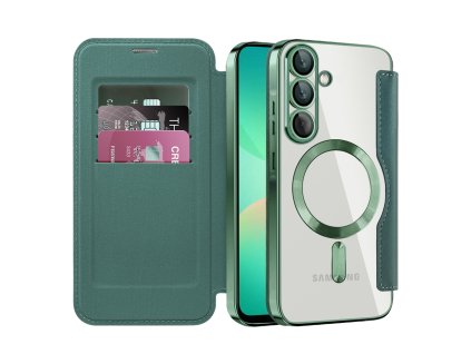 Techsuit - SmartMag Book flipové puzdro pre Samsung Galaxy A26 5G - zelené