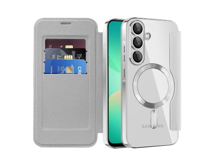 Techsuit - SmartMag Book flipové puzdro pre Samsung Galaxy A26 5G - sivé