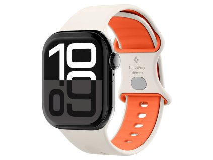 Spigen - Nano Pop remienok pre Apple Watch 1/2/3/4/5/6/7/8/9/10/SE/SE 2 (38/40/41/42 mm) - oranžovo-béžový (Orange Beige)