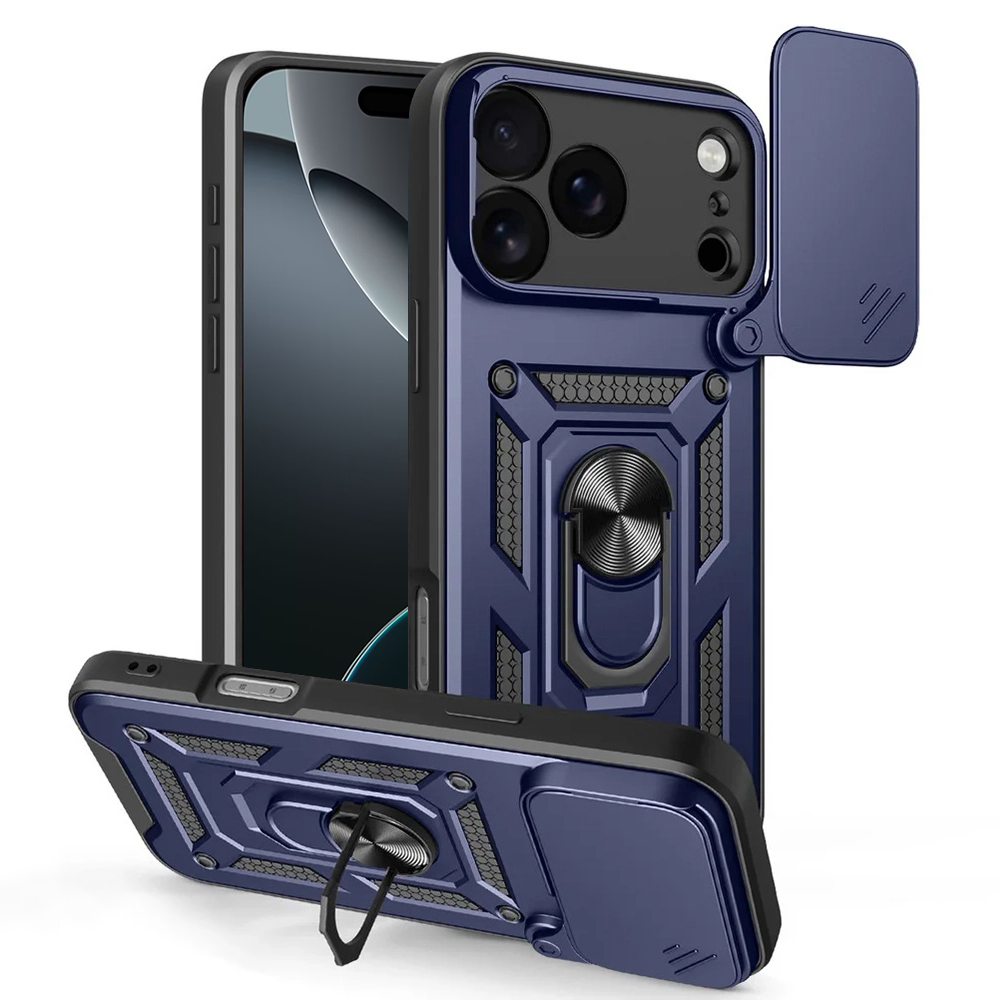 Techsuit - CamShield Series ochranný obal na iPhone 17 Pro Max - modré KF2348743