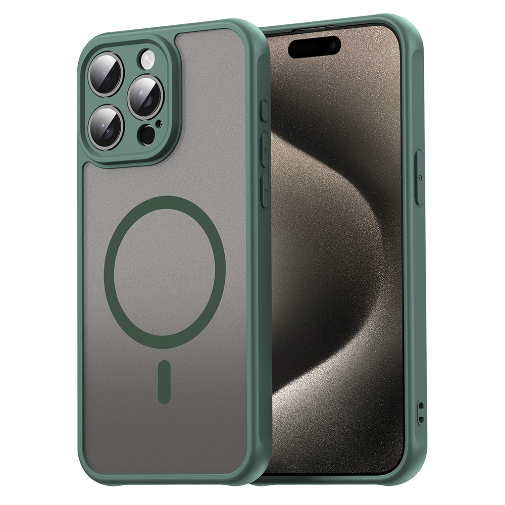 Techsuit - HaloFrost II MagSafe ochranný obal na iPhone 15 Pro Max - zelený KF2350970