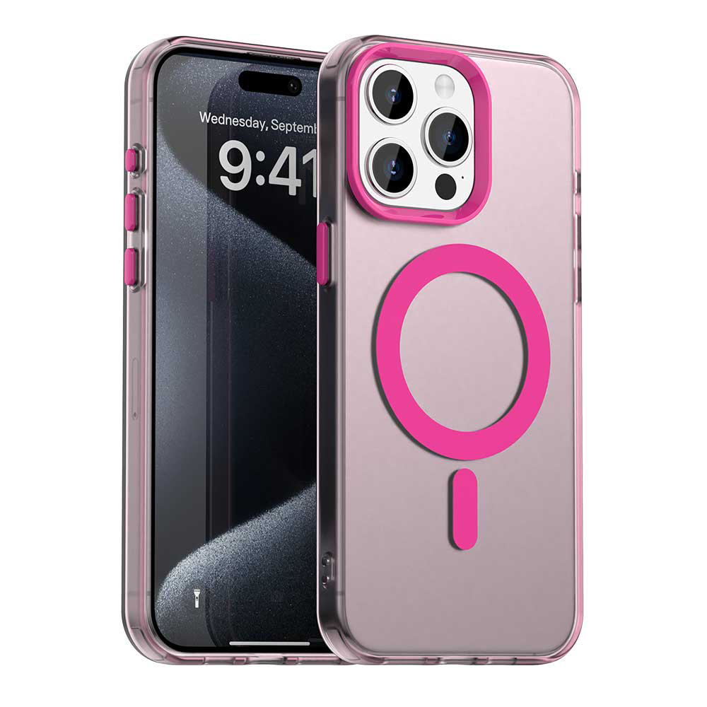 Techsuit - CandyCase MagSafe ochranný obal na iPhone 15 Pro Max - ružové KF2352318