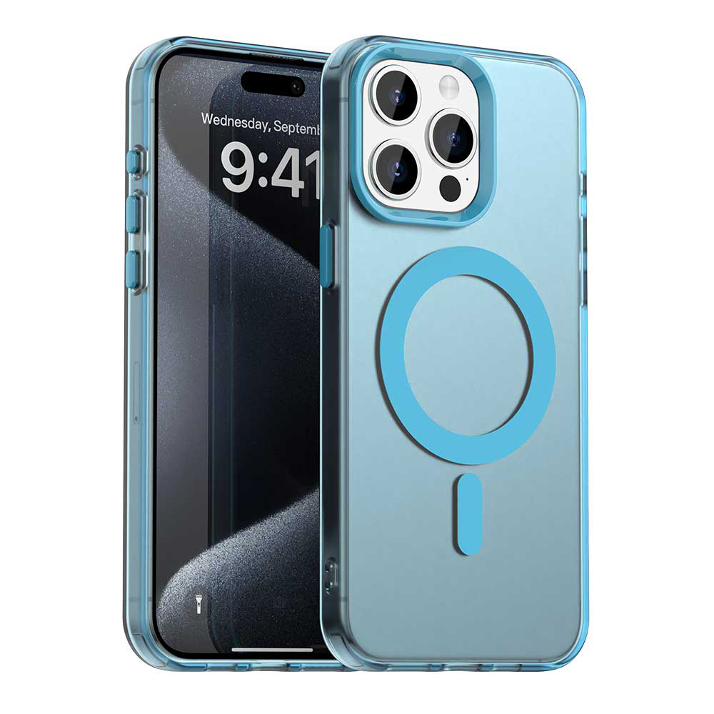 Techsuit - CandyCase MagSafe ochranný obal na iPhone 15 Pro Max - modré KF2352319
