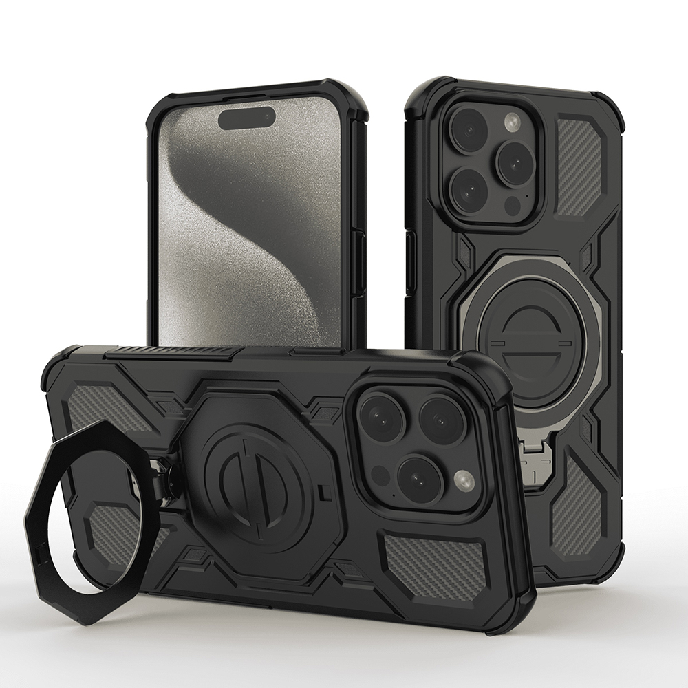 Techsuit - Carbon Shield PRO ochranný obal na iPhone 15 Pro Max - čierne KF2352673