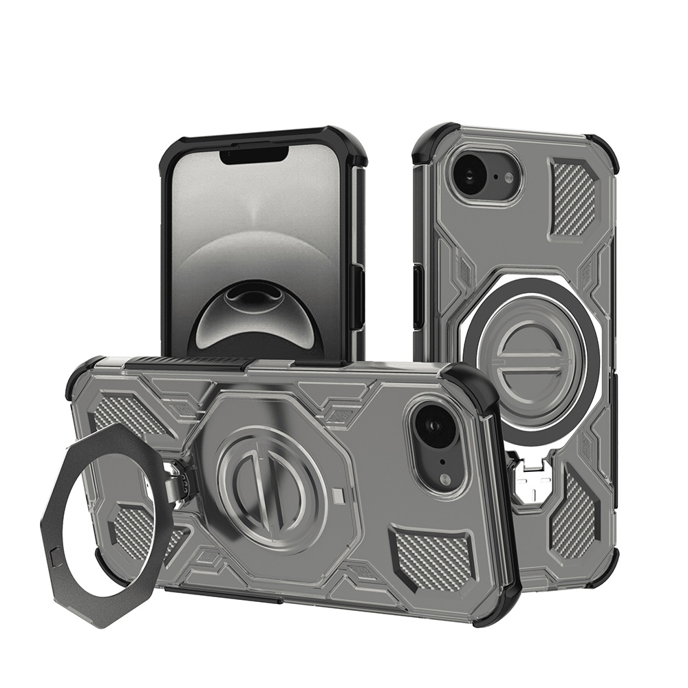 Techsuit - Carbon Shield PRO ochranný obal na iPhone 16e - dymovo čierne KF2352683