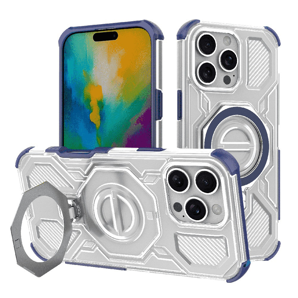 Techsuit - Carbon Shield PRO ochranný obal na iPhone 16 Pro - modré priehľadné KF2352700