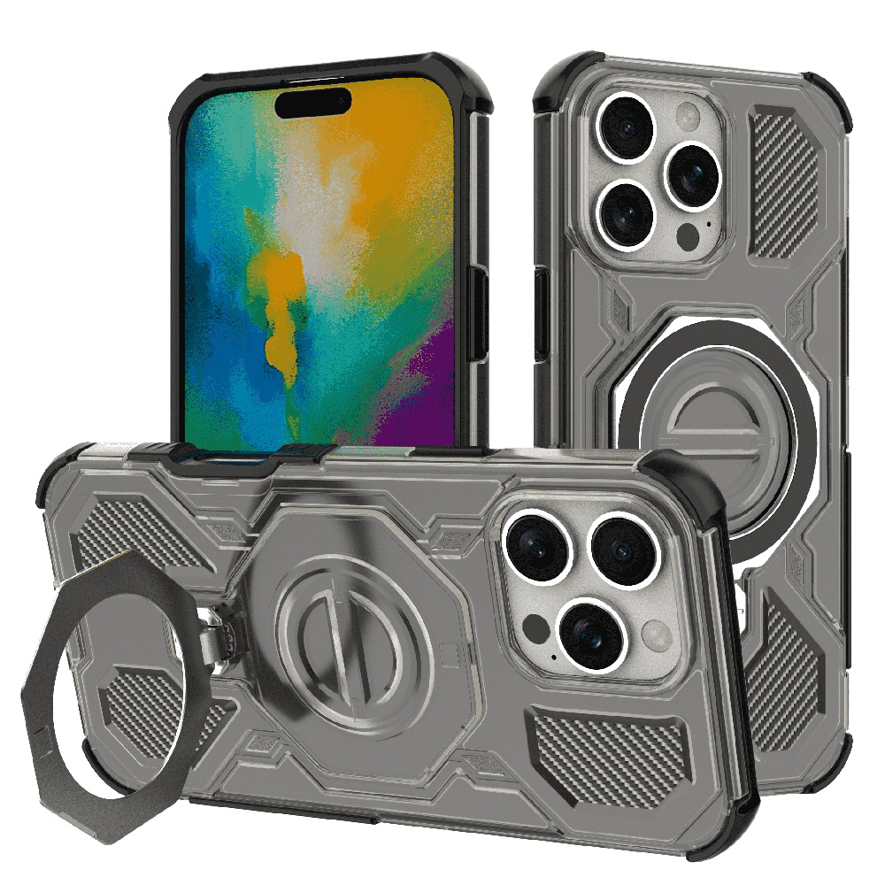 Techsuit - Carbon Shield PRO ochranný obal na iPhone 16 Pro - dymovo čierne KF2352701