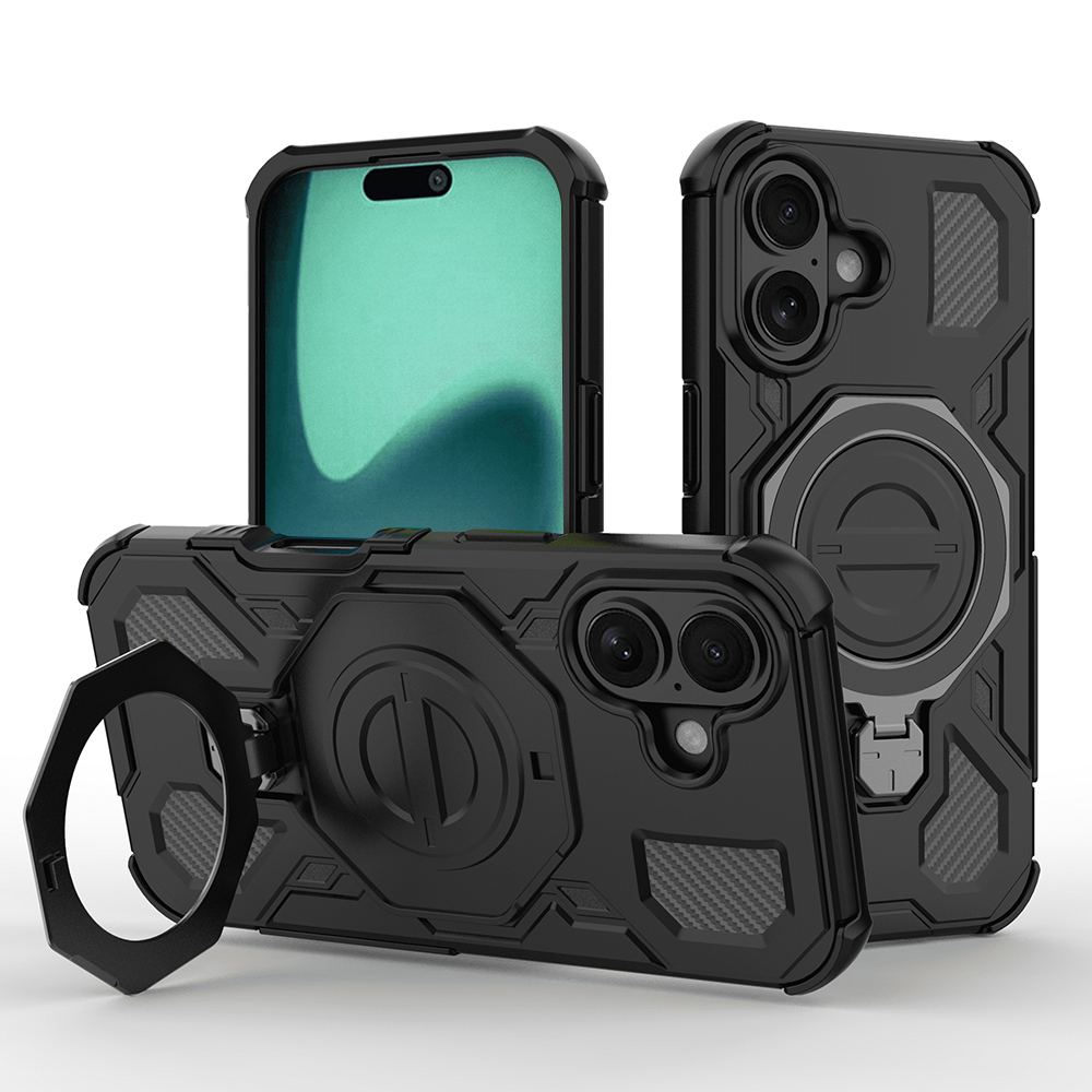 Techsuit - Carbon Shield PRO ochranný obal na iPhone 17 - čierne KF2352709