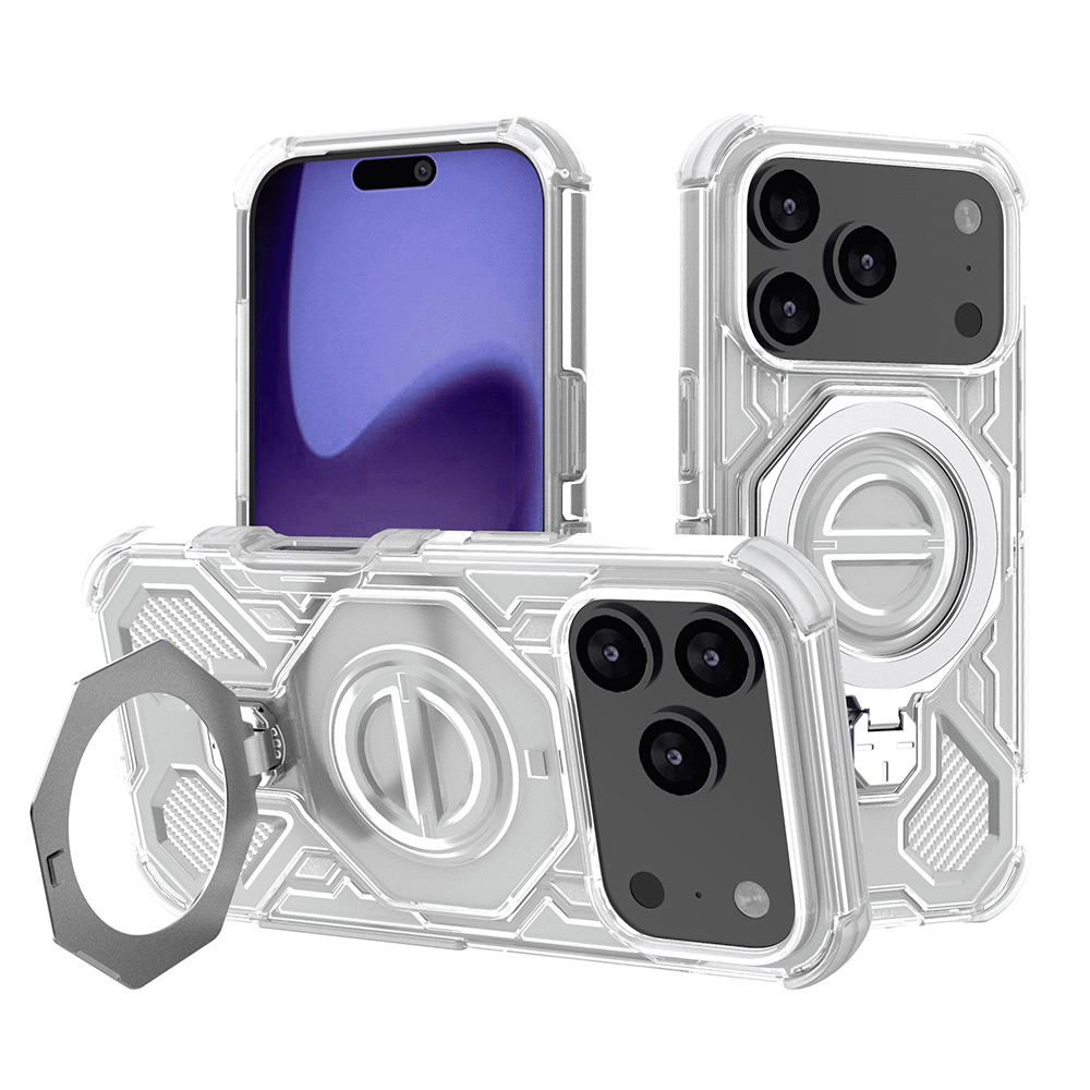 Techsuit - Carbon Shield PRO ochranný obal na iPhone 17 Pro - biele priehľadné KF2352716